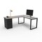 We'Re It Connect It L-Shaped Desk, 77 in D X 30 in H, 60 in W X Thermally Fused Laminate DI60304824L1BBF-BLK-8827 - alternate 1